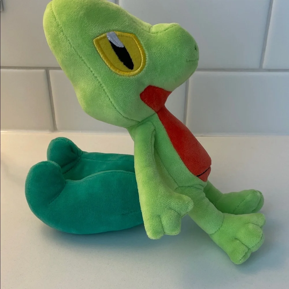 Pokemon Treecko Plush Toy - Green and Red Accents